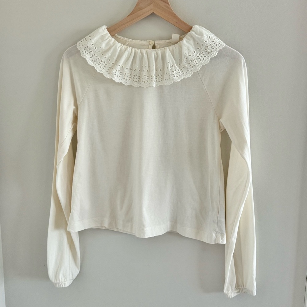 Crewcuts White Ruffled Top - Picture 2 of 8